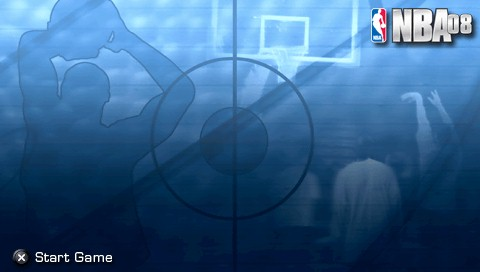 NBA 08 title screen for PSP